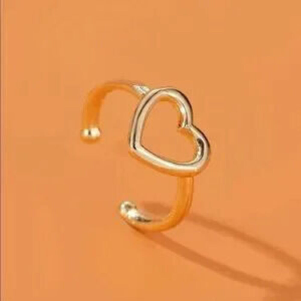 Gold 1pc Heart Ear Cuff